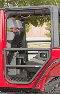 Fat Bob's Garage, Rugged Ridge, Part #11509.11, Jeep JK Wrangler Rear Tube Doors, Textured Black 2007-2016 MAIN