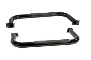 Fat Bob's Garage, Rugged Ridge, Part #11590.03, Tube Steps, Outland, 3" Round Black Painted MAIN