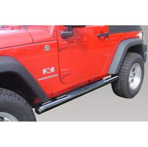 Fat Bob's Garage, Rugged Ridge Part #11590.05, Tube Steps, Outland, 3" Round Black Painted MAIN