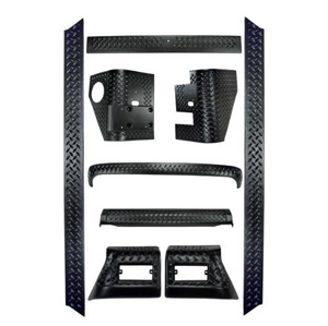 Fat Bob's Garage, Rugged Ridge, Part #11650.60, Jeep TJ Wrangler 9 Piece Body Armor Kit 1997-2006 MAIN