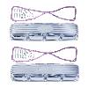 Fat Bob's Garage, OMIX-ADA Part #17401.12, Valve Cover Pair, Polished Die Cast Aluminum Finned THUMBNAIL