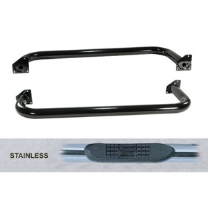 Fat Bob's Garage, Rugged Ridge, Part #11593.03, Tube Steps, Outland, 3" Round Stainless Steel, Pair MAIN