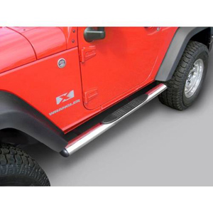 Fat Bob's Garage, Rugged Ridge, Part #11593.07, Tube Steps, 4 1/4" Oval Stainless Steel MAIN
