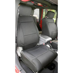 Fat Bob's Garage, Rugged Ridge, Part #13214.01, Jeep JK Wrangler Neoprene Front Seat Covers, Black 2007-2010 MAIN