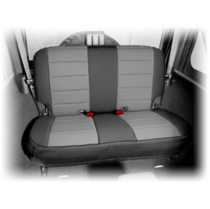 Fat Bob's Garage, Rugged Ridge, Part #13265.09, Jeep Wrangler 2 Door Neoprene Rear Seat Cover Black/Gray 2007-2016 MAIN