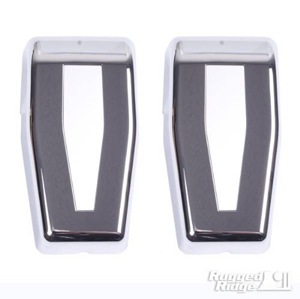 Fat Bob's Garage, Rugged Ridge, Part #13311.25, Jeep Wrangler Liftgate Hinge Covers, Chrome 2007-2016 MAIN