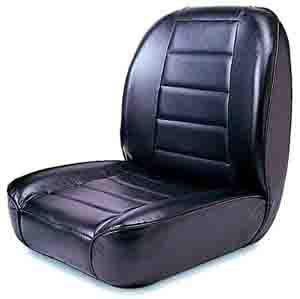 Fat Bob's Garage, Rugged Ridge, Part #13400.01, Jeep CJ Low Back Replacement Bucket Seat, Black 1955-1986 MAIN