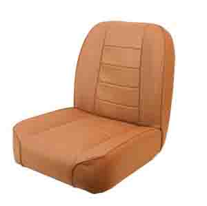 Fat Bob's Garage, Rugged Ridge, Part #13400.04, Jeep CJ Low Back Replacement Bucket Seat, Tan 1955-1986 MAIN