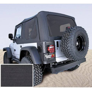Fat Bob's Garage, Rugged Ridge, Part #13706.15, Jeep TJ Wrangler Soft Top No Door Skins, Black, Tinted Windows 1997-2002 MAIN