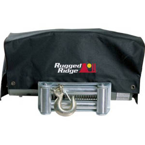 Fat Bob's Garage, Rugged Ridge, Part #15102.02, Winch Cover Black, Fits Both 8,500LB & 10,500LB Winch MAIN