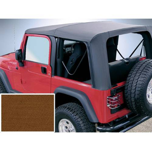 Fat Bob's Garage, Rugged Ridge, Part #13725.33, Jeep TJ Wrangler XHD Soft Top, Tan, Clear Windows 1997-2006 MAIN