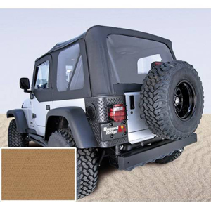 Fat Bob's Garage, Rugged Ridge, Part #13723.37, Jeep TJ Wrangler HXD Soft Top, Spice, Clear Windows 1997-2006 MAIN