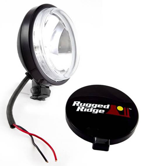 Fat Bob's Garage, Rugged Ridge, Part #15207.10, Off Road Fog Light, 6" Round Slim Black, 100W MAIN