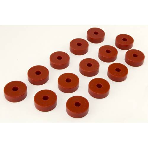 Fat Bob's Garage, Rugged Ridge, Part #18351.01, Body Mount Kit, Red, 55-73 CJ, 14 Pieces MAIN