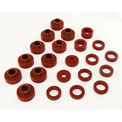 Fat Bob's Garage, Rugged Ridge, Part #18351.03, Body Mount Kit, Red, 80-86 CJ7, 22 Pieces MAIN