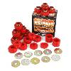 Fat Bob's Garage, Rugged Ridge, Part #18351.05, Body Mount Kit, Red, 87-95 YJ, 22 Pieces THUMBNAIL