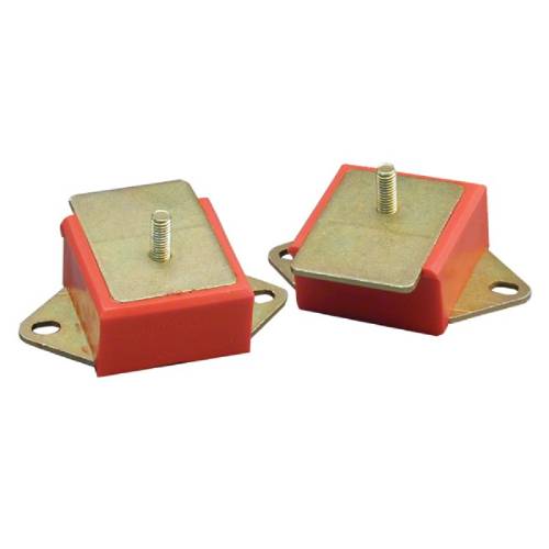 Fat Bob's Garage, Rugged Ridge, Part #18390.01, Engine Mounts, Red Polyurethane, Pair, 1977-1986 Models (3.8L/4.2L) MAIN