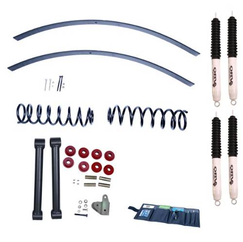 Fat Bob's Garage, Rugged Ridge, Part #18415.70, Jeep XJ Cherokee 3" Lift Kit With Shocks 1984-2001 MAIN