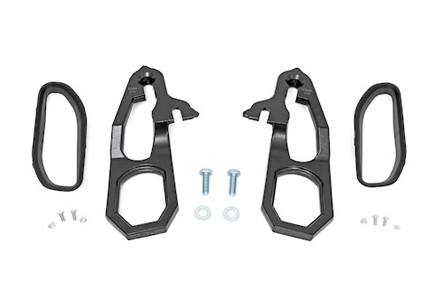 Rough Country Tow Hook Brackets & Bezel Combo for Ram 1500 4WD 2019-2021 RS185 LARGE
