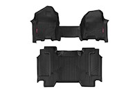 Rough Country HD Floor Mats [F/R]-19-20 Dodge for RAM 1500|Crew Cab|Half Console MAIN