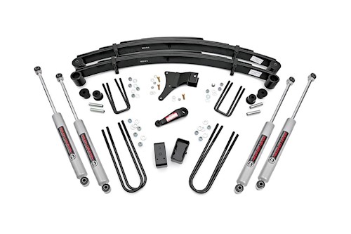 Rough Country 4in for Ford Suspension Lift Kit 86-96 F350 4WD 4918630 LARGE