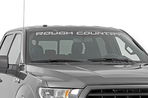 Rough Country Decal | 6.25 Inch x 49 Inch | Curved | Silver 84167 LARGE