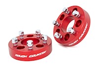 Rough Country 1.5-inch Wheel Spacers Pair | Red 1090RED MAIN