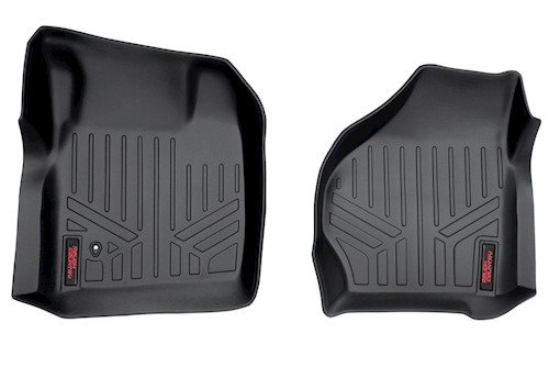 Rough Country Heavy Duty Floor Mats Front 99-07 for Ford Super Duty Crew Cab LARGE