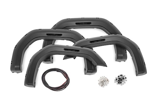 Rough Country Pocket Fender Flare GMC Sierra 2500/3500HD 20-23 Black LARGE