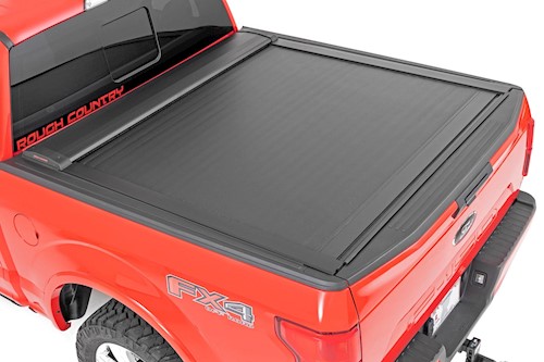 Rough Country Retractable Bed Cover 5'7" Bed for Ford F-150 15-20/Raptor 17-20 LARGE