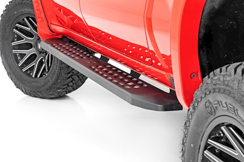 Rough Country RPT2 Running Boards Crew Cab Black For Chevy/GMC 1500/2500HD 19-22 LARGE