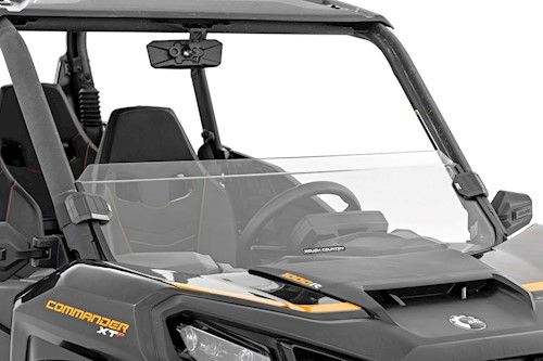 Rough Country Half Windshield Scratch Resistant for Can-Am Commander XT 21-22 LARGE
