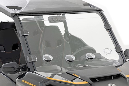 Rough Country Vented Windshield Scratch Resistant for Can-Am Commander XT 21-22 LARGE