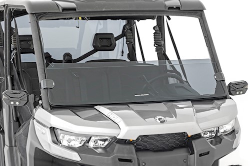 Rough Country Tinted Half Windshield | Scratch Resistant | Can-Am Defender HD 5/HD 8/HD 9/HD 10 LARGE