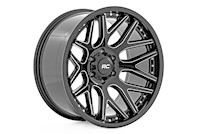Rough Country 95 Series Wheel One-Piece Gloss Black Machined 20x10 8x6.5 -19mm MAIN