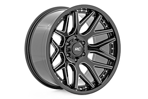Rough Country 95 Series Wheel Machined One-Piece Gloss Black 22x10 6x135 -19mm LARGE