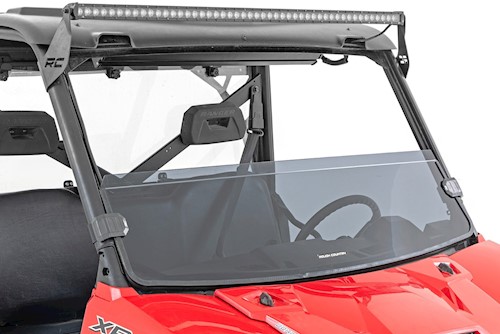 Rough Country Tinted Half Windshield | Scratch Resistant | Polaris Ranger 1000/Ranger XP 900/1000 LARGE