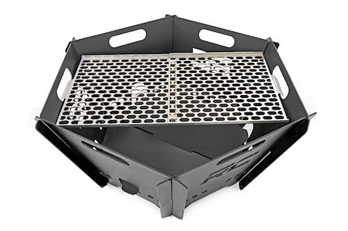 Rough Country Overland Collapsible Fire Pit Stainless Steel Grill Grate 117517 LARGE