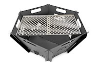 Rough Country Overland Collapsible Fire Pit Stainless Steel Grill Grate 117517 MAIN