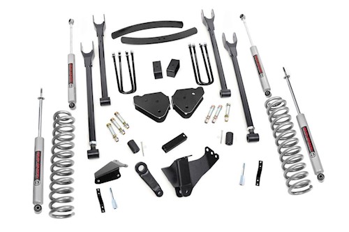 Rough Country for Ford F250 F350 6" 4-Link Lift Kit 05-07 4WD Diesel W/O overld LARGE