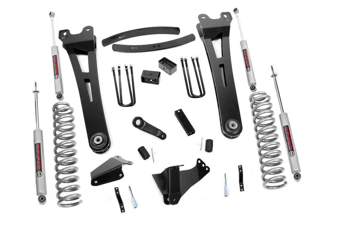 Fat Bob's Garage, Rough Country part #537.20, Ford F250/F350 Super Duty 6" Radius Arm Suspension Lift Kit 4WD 2005-2007 THUMBNAIL
