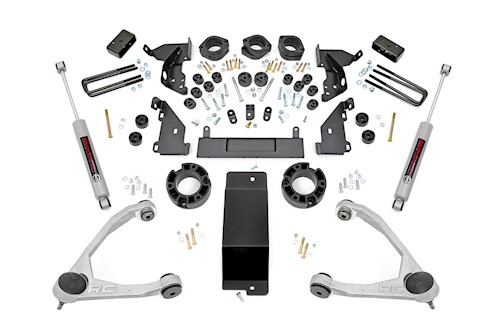 Rough Country Chevy GMC 1500 Pickup 4.75" Lift Kit w/Upper Control Arms 14-15 LARGE