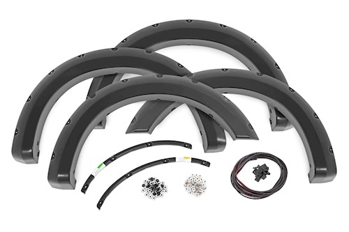 Rough Country Pocket Fender Flares |UM Agate Black| 2023 for Ford Super Duty LARGE