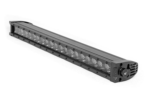 Rough Country Black Series LED Light Bar Amber DRL 20" Single Row 70720BLDRLA LARGE