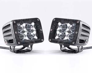 Fat Bob's Garage, Rigid Industries Part #DLYSPTREDSET,  Dually Red LED Spot Light (Set of 2) MAIN
