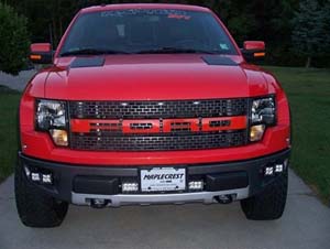 Fat Bob's Garage, Rigid Industries Part #CRDL20-RPTR-PR,  Ford Rapter Grill Cradle Mount for 4" LED Light Pair MAIN