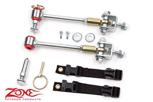Fat Bob's Garage, Zone Offroad Part #J5451, Jeep Wrangler 0"-2" of Lift Anti Sway Bar Links Front Disconnects 1997-2006 MAIN