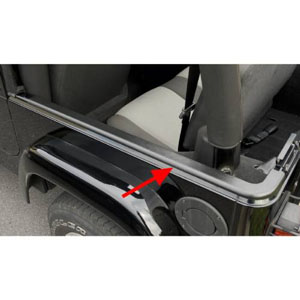 Fat Bob's Garage, Rugged Ridge, Part #11650.40, Body Tub Rail Body Armor 97-06 Jeep TJ Wrangler MAIN