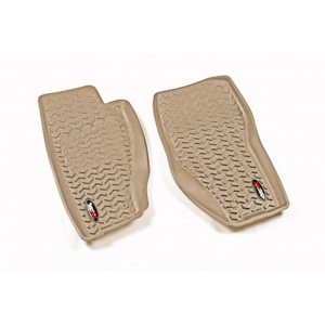 Fat Bob's Garage, Rugged Ridge, Part #13920.31, Front Tan Floor Liner Set 08-12 Jeep Liberty MAIN