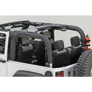 Fat Bob's Garage, Rugged Ridge, Part #13613.06, Roll Bar Cover Black Vinyl 07-16 Jeep JK Wrangler MAIN